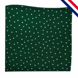 Pochette de costume vert foncé à points blancs - Savigny Lès Beaune