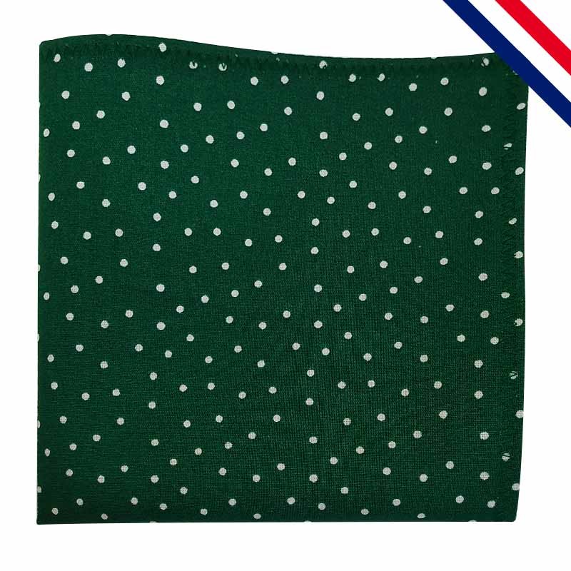 Pochette de costume vert sapin Bleu Blanc Pap