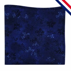 Pochette de costume bleu foncé à motifs végétaux - Chassagne Montrachet